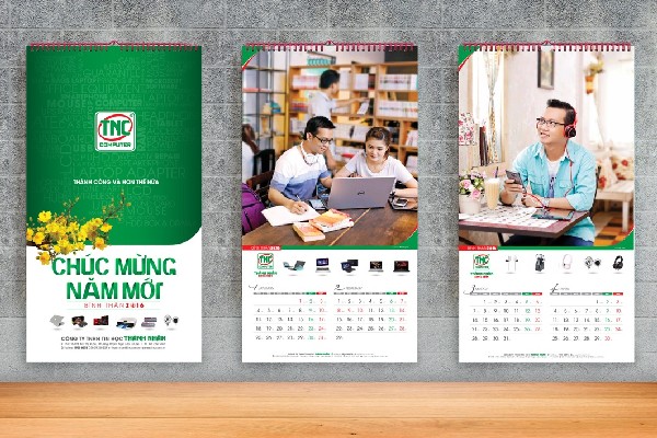 Các mẫu in lịch Tết được sử dụng phổ biến