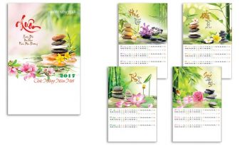 In lịch Tết 5 tờ giá rẻ tại In Thiên Hà